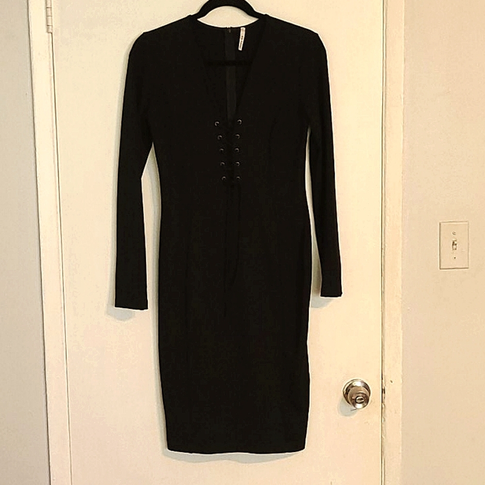 Black midi dress - Picture 2 of 14